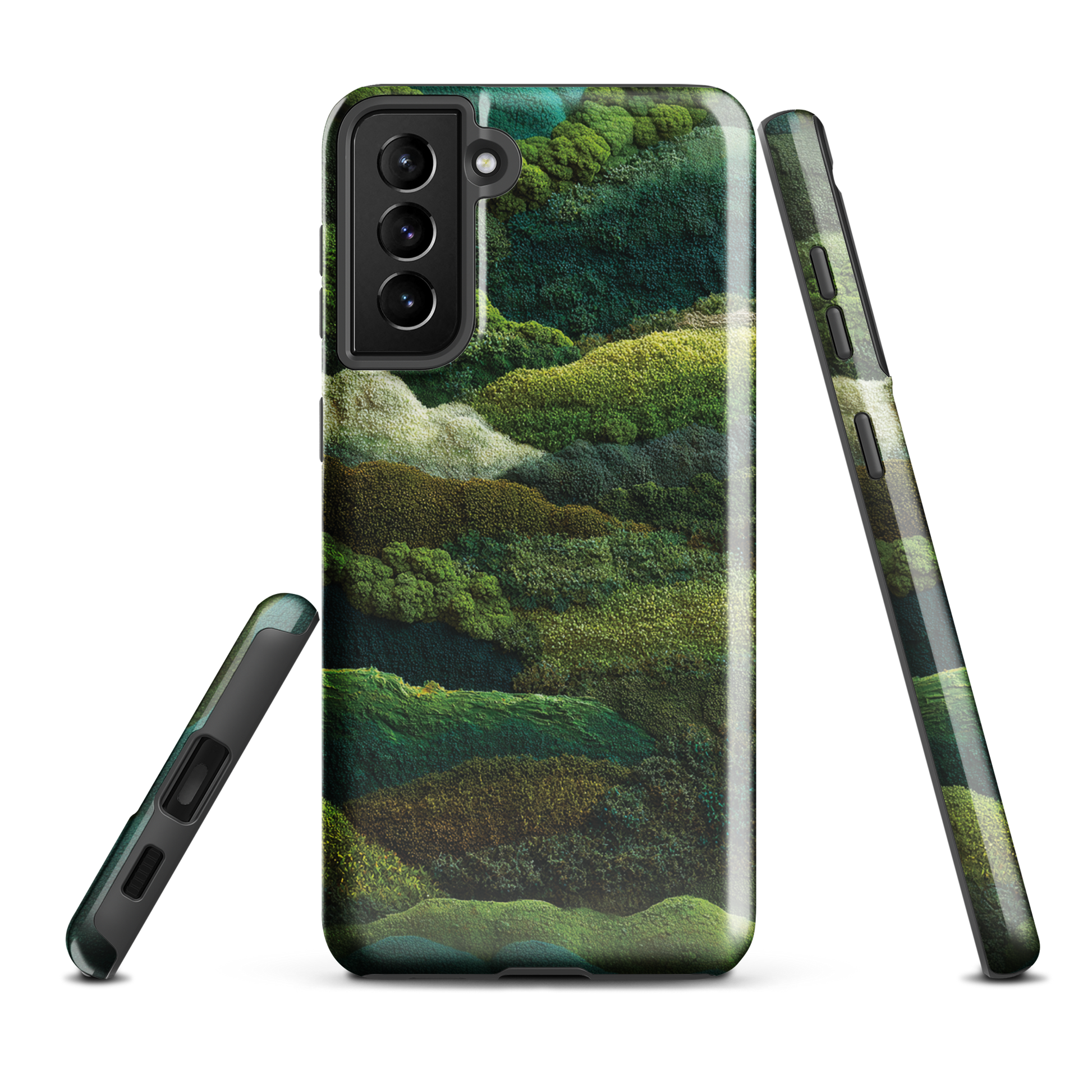 Verdant layers phone case | Abstract green design NZ