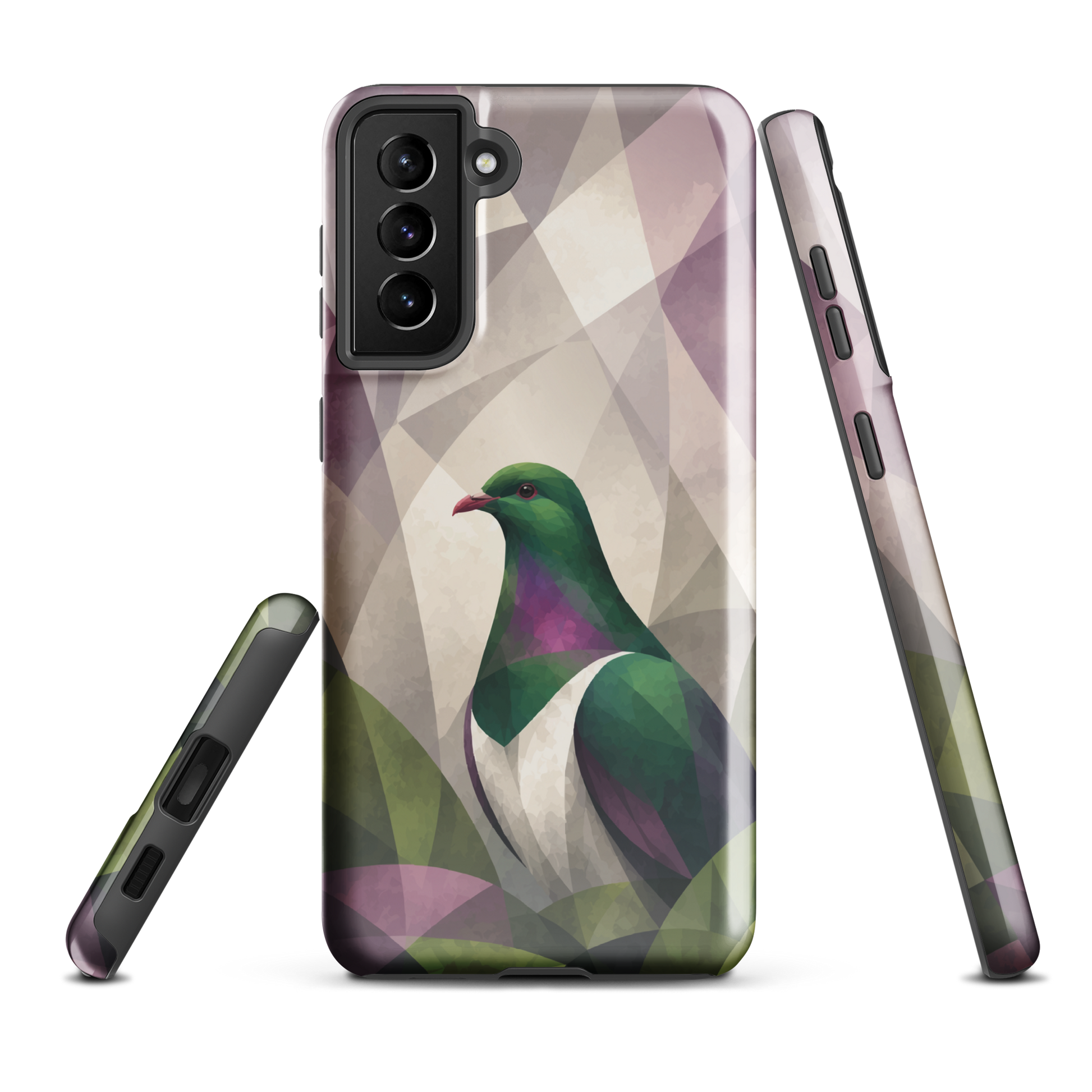 'Kererū' Samsung Galaxy S21 Plus tough case - protective glossy case NZ Australia