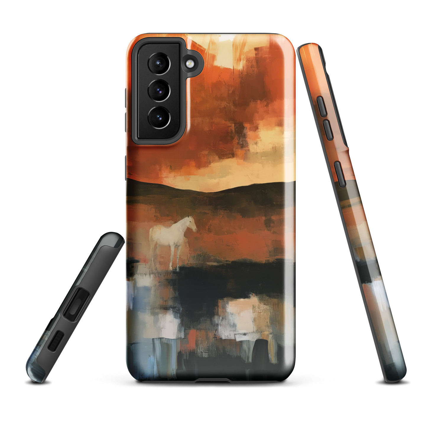 'Ember Fields' Samsung Galaxy S21 Plus tough phone case - protective glossy case NZ Australia