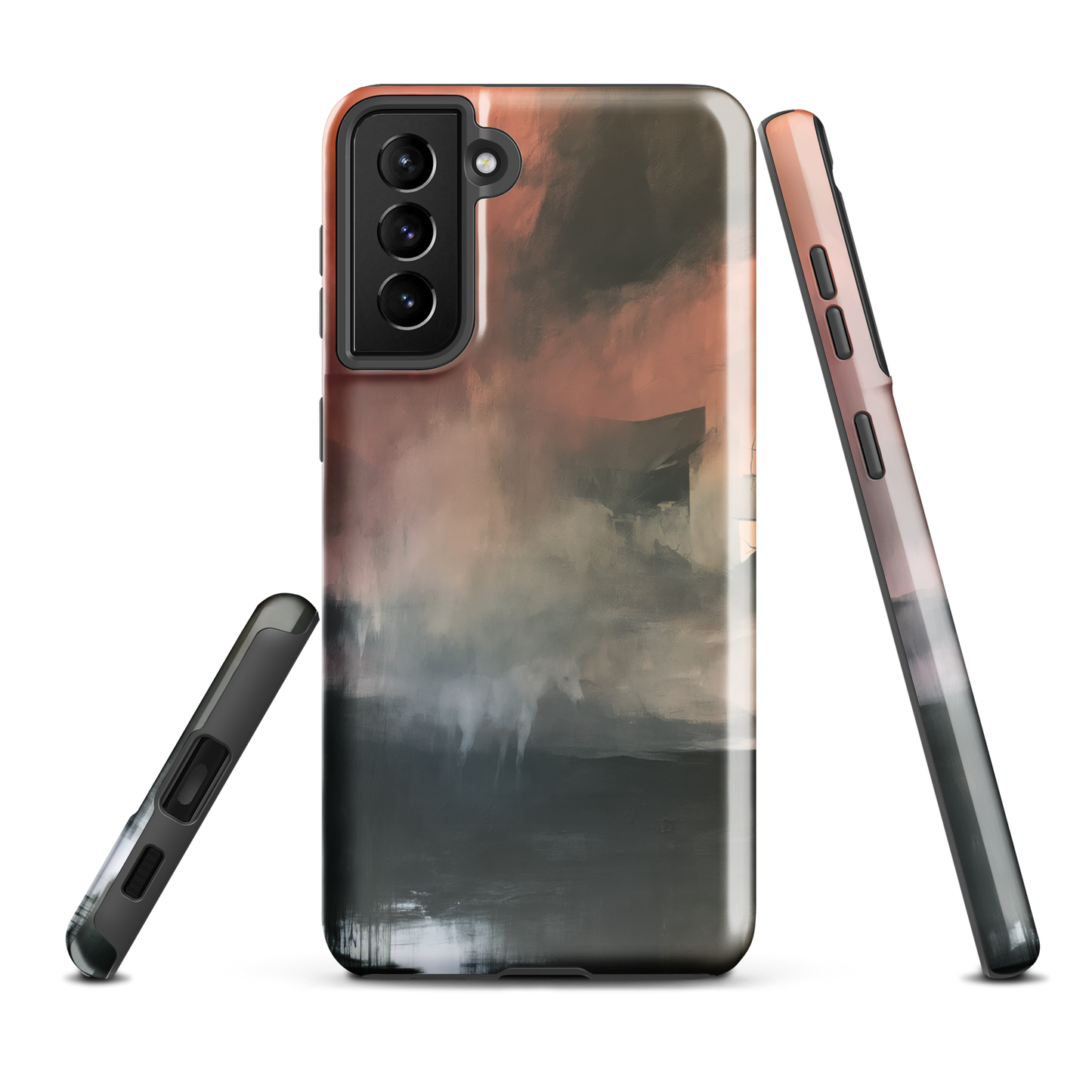 'Glass' Samsung Galaxy S21 Plus tough phone case - protective glossy case NZ Australia
