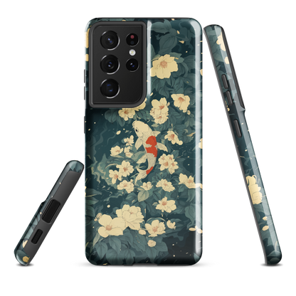 'Koi' Samsung Galaxy S21 Ultra tough phone case - protective glossy case NZ Australia