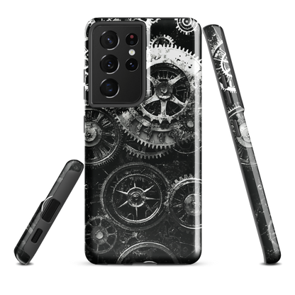 'Clockwork' Samsung Galaxy S21 Ultra tough phone case - protective glossy case NZ Australia