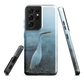 Phone case with a white heron standing in a misty wetland scene.