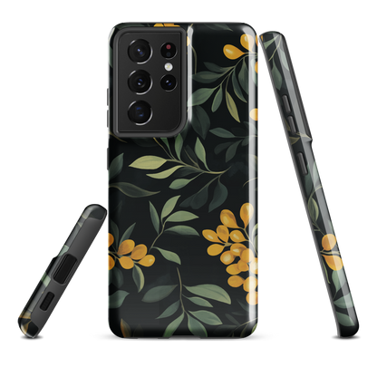 'NZ Kowhai' Samsung Galaxy S21 Ultra tough phone case - protective glossy case NZ Australia