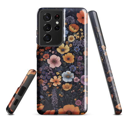 'Wildflowers' Samsung Galaxy S21 Ultra tough phone case - protective glossy case NZ Australia
