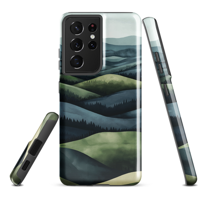 'Blue Mountains' Samsung Galaxy S21 Ultra tough phone case - protective glossy case NZ Australia