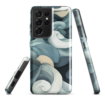 'Ebb and Flow' Samsung Galaxy S21 Ultra tough phone case - protective glossy case NZ Australia