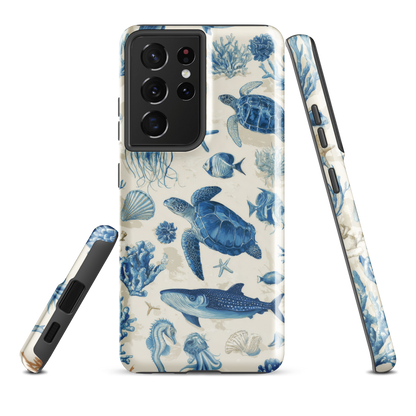 'Ocean Sketchbook' Samsung Galaxy S21 Ultra tough phone case - protective glossy case NZ Australia