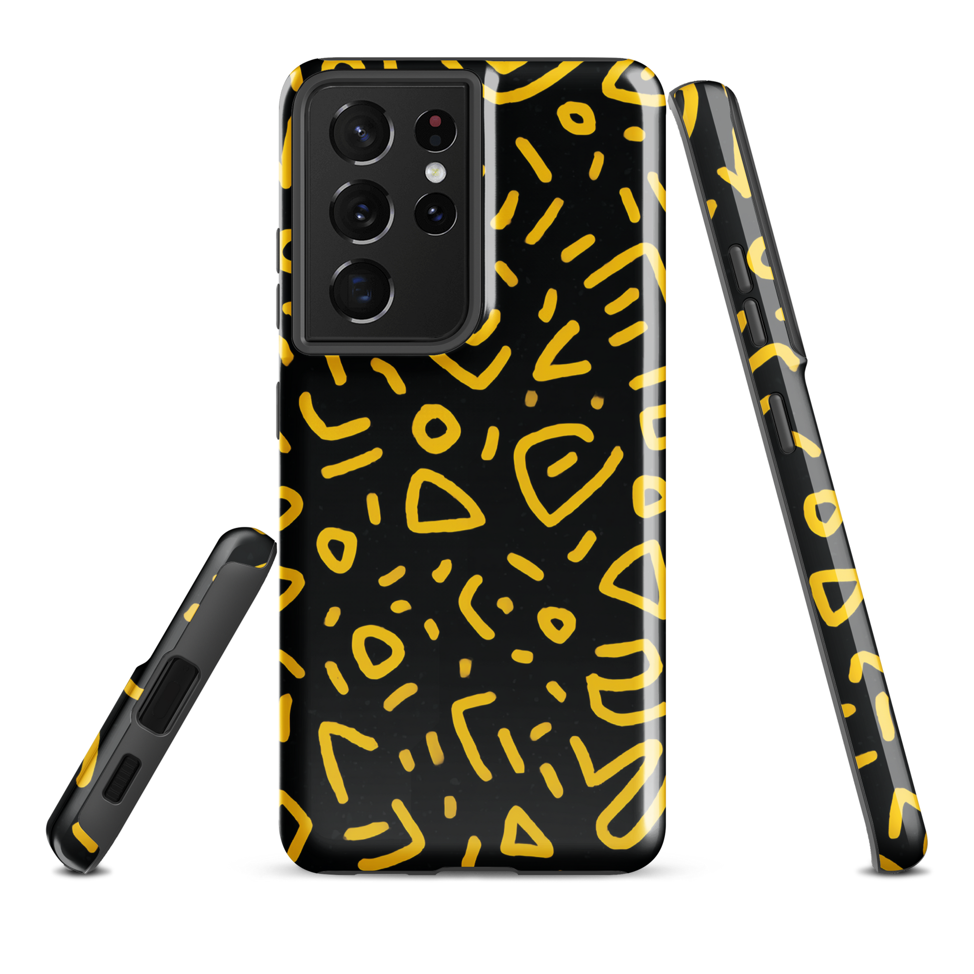 Retro scribbles phone case | Bold retro design NZ