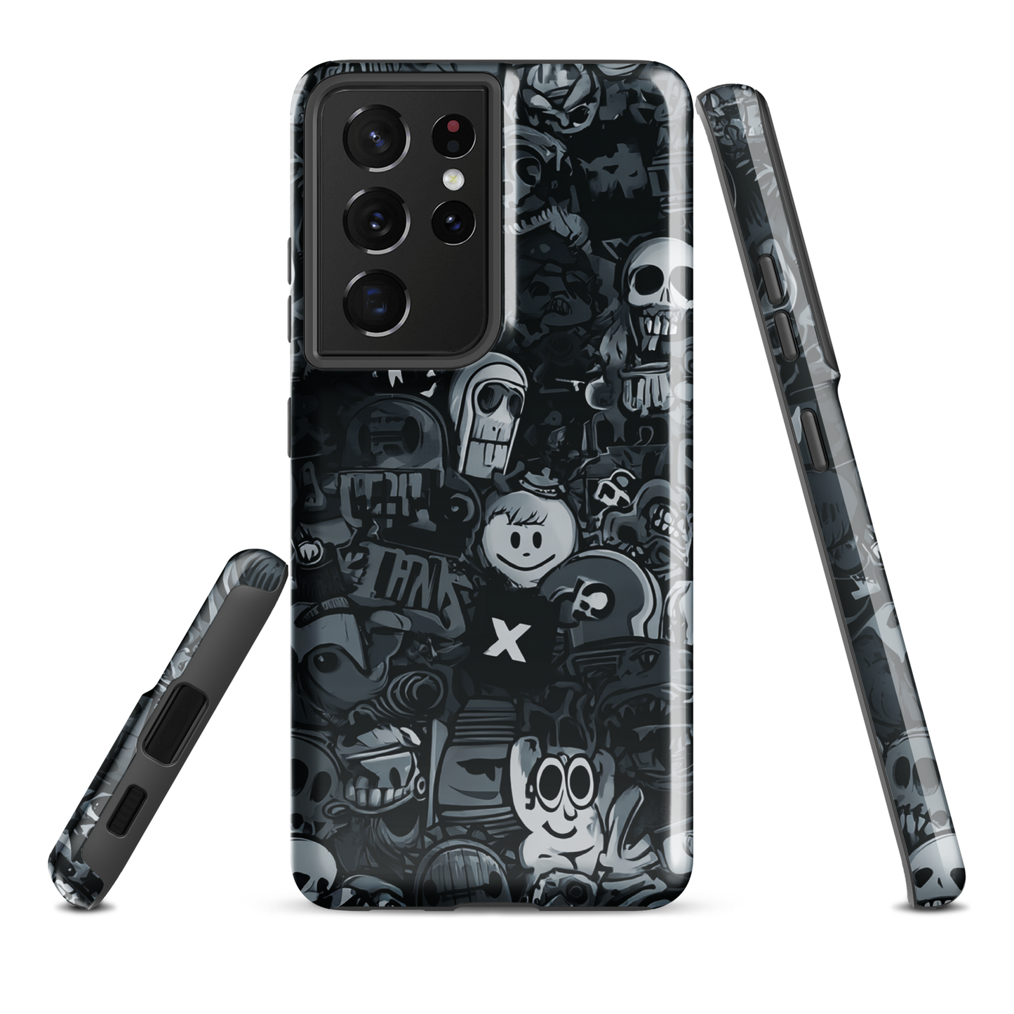 'Midnight Stickers' Samsung Galaxy S21 Ultra tough phone case - protective glossy case NZ Australia