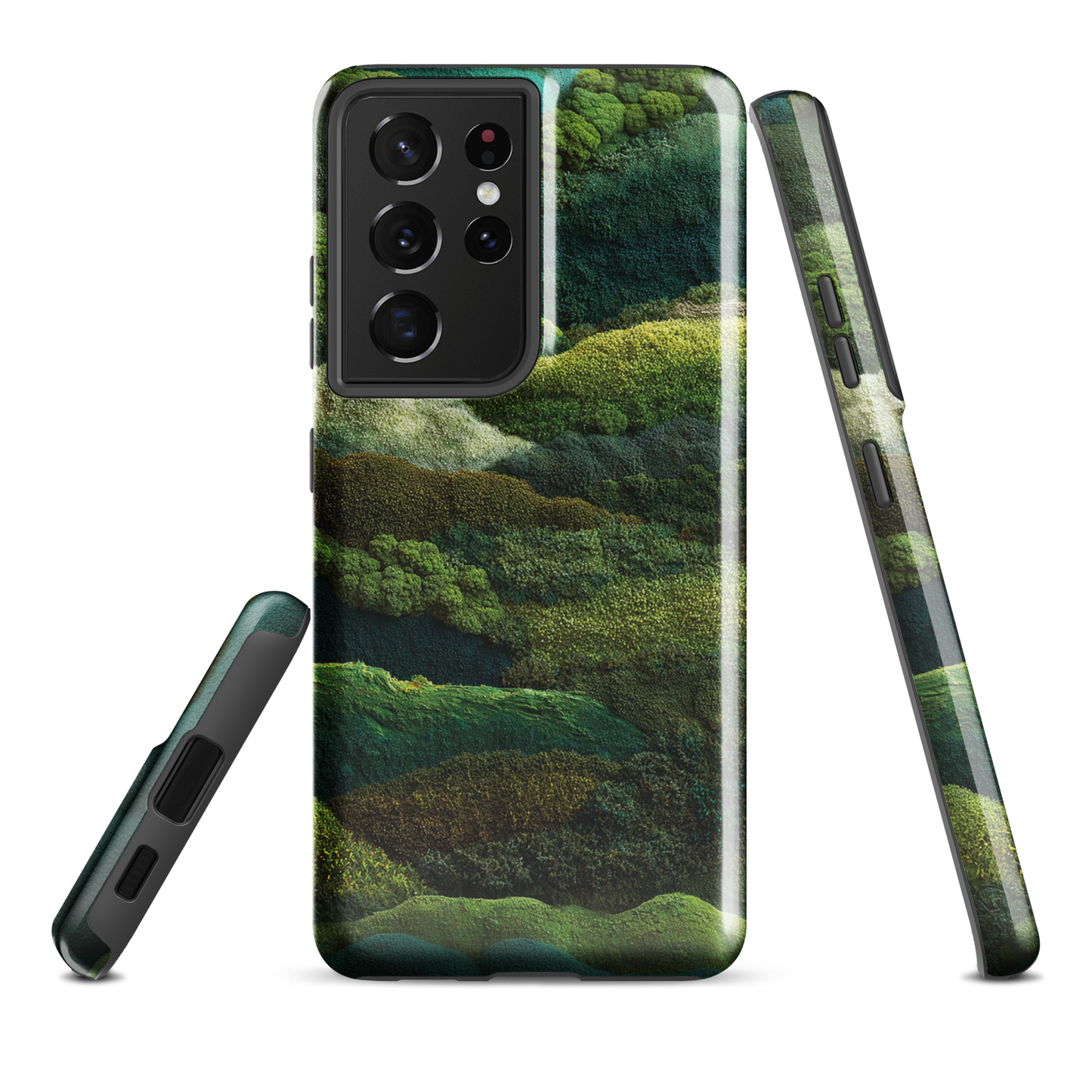 Verdant layers phone case | Abstract green design NZ