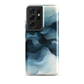 A calming abstract landscape phone case inspired by quiet valleys and soft blue tones.