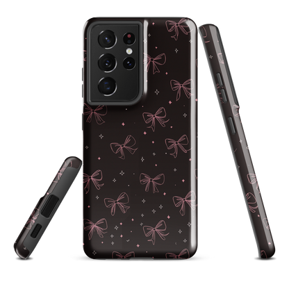 'Midnight Bow' Samsung Galaxy S21 Ultra tough phone case - protective glossy case NZ Australia