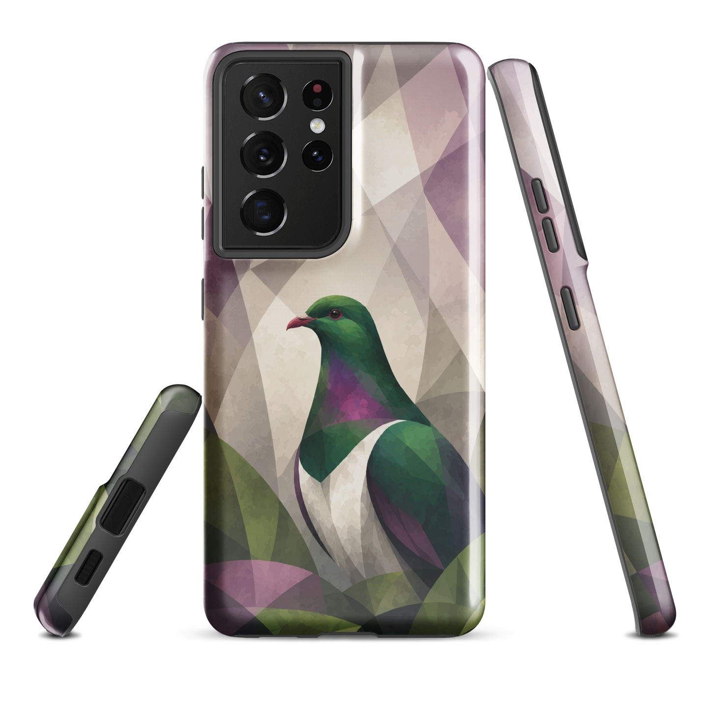 'Kererū' Samsung Galaxy S21 Ultra tough case - protective glossy case NZ Australia