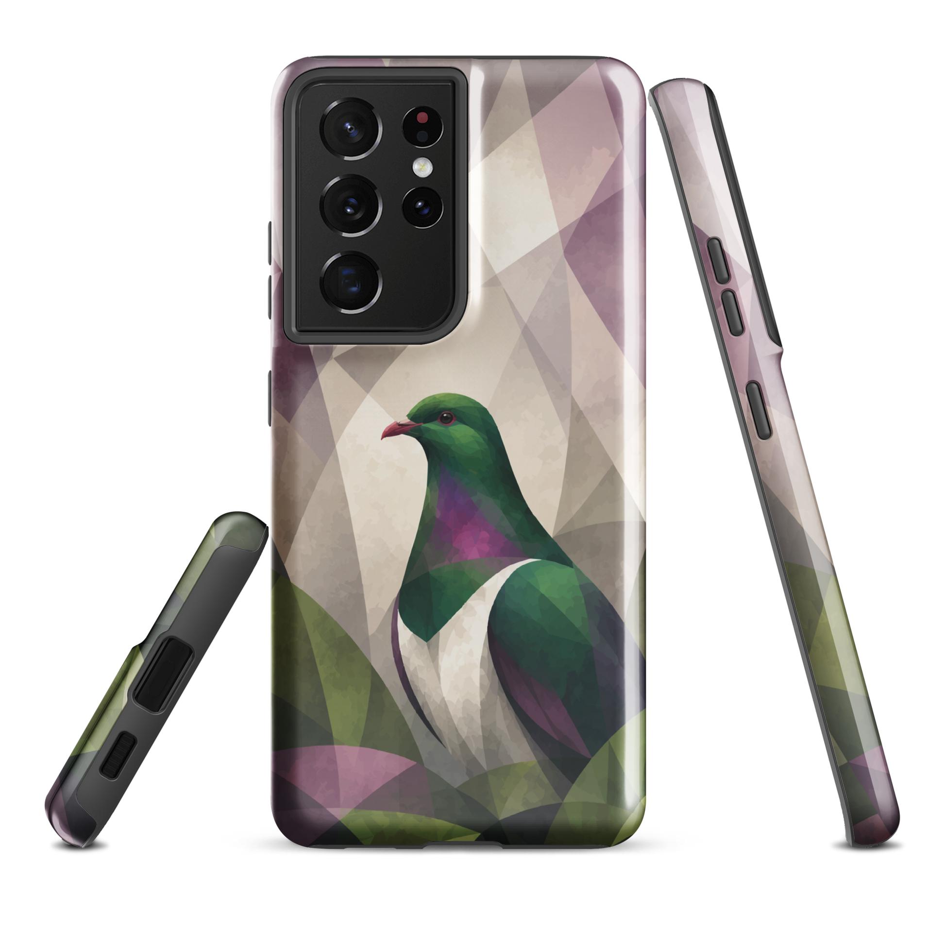 'Kererū' Samsung Galaxy S21 Ultra tough case - protective glossy case NZ Australia