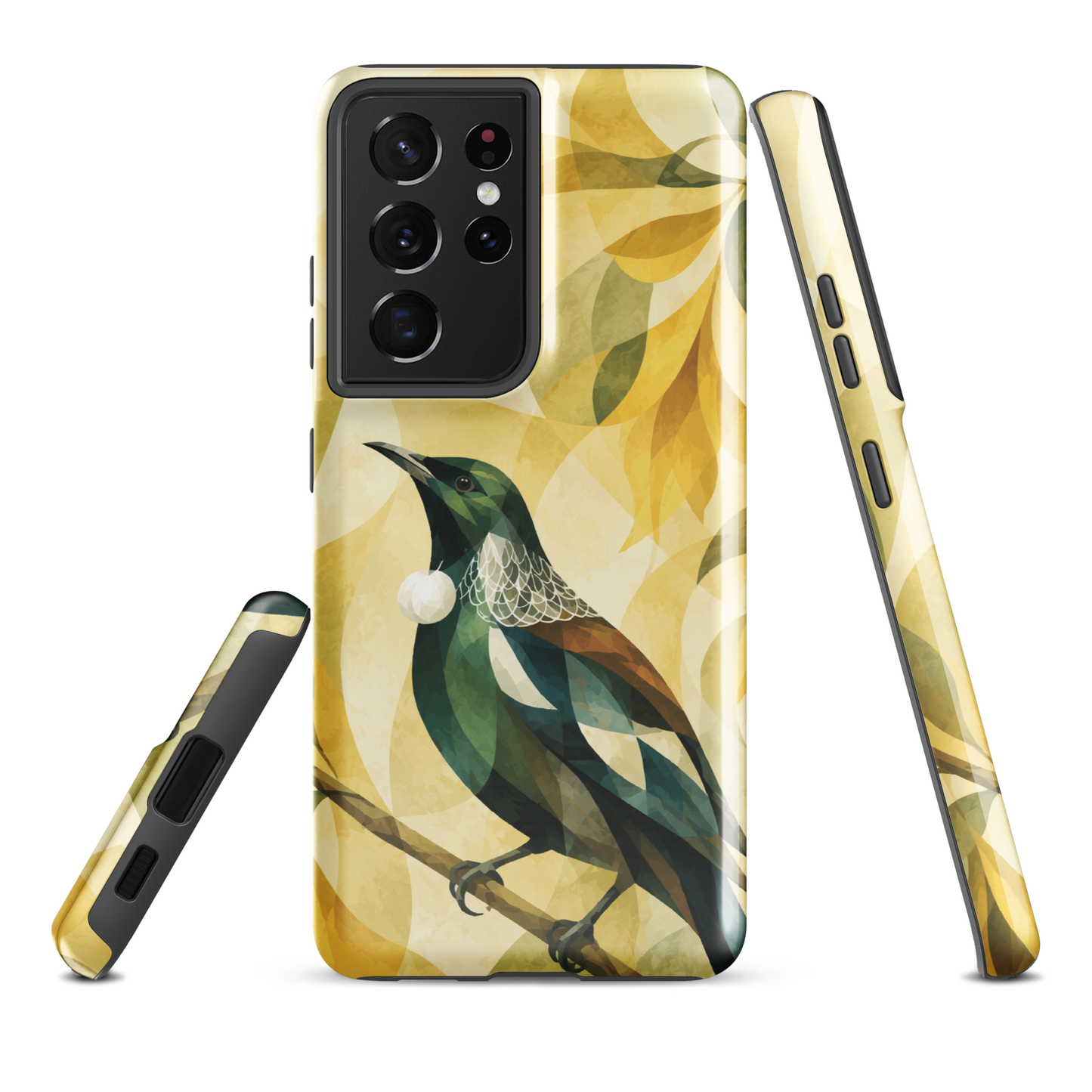'Tūī' Samsung Galaxy S21 Ultra tough case - protective glossy case NZ Australia