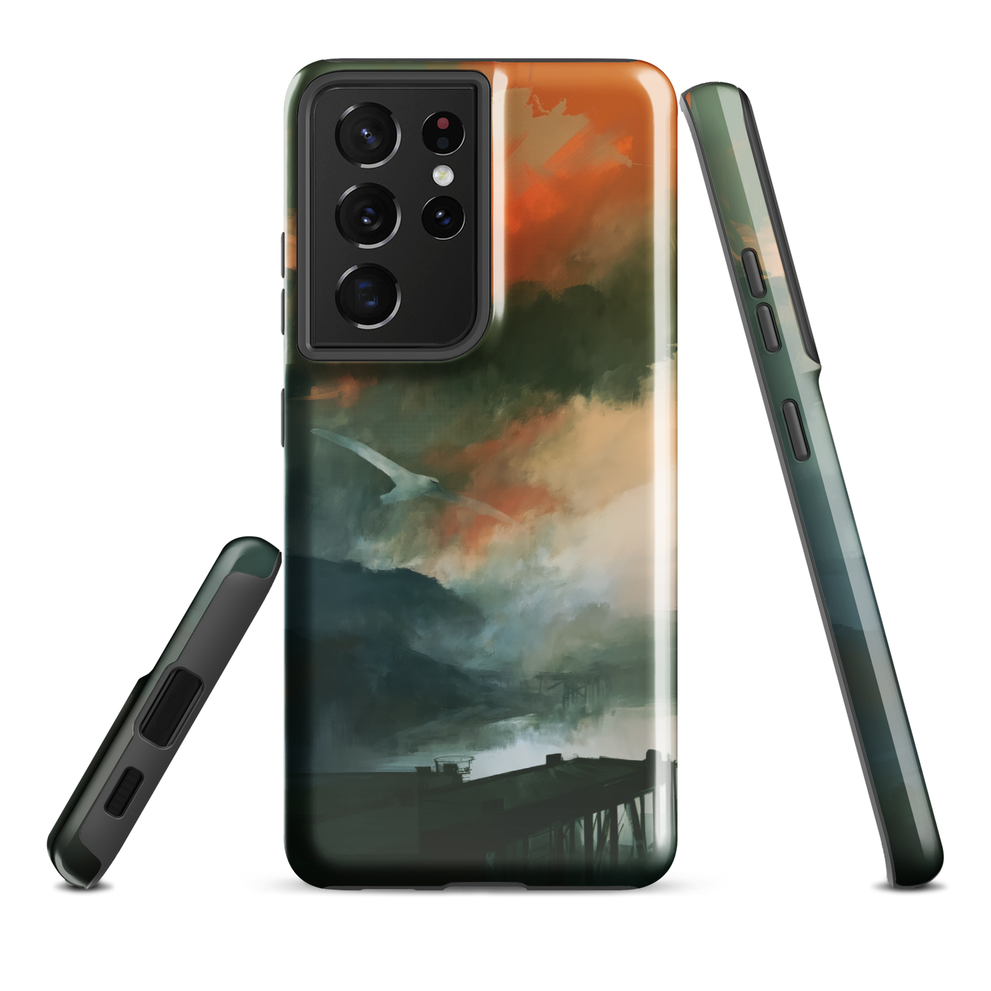 'Harbour' Samsung Galaxy S21 Ultra tough phone case - protective glossy case NZ Australia