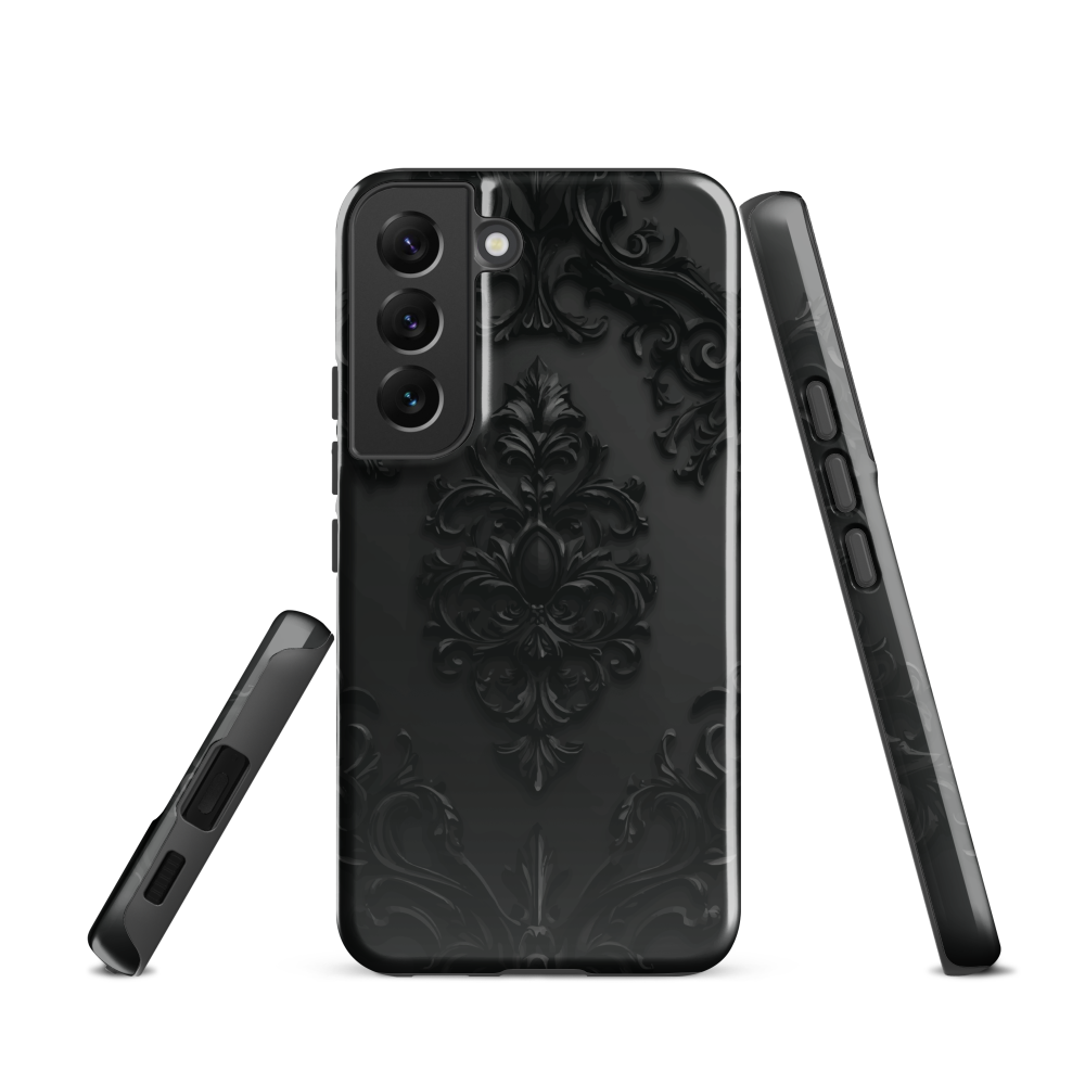 'Obsidian' Samsung Galaxy S22 tough phone case - protective glossy case NZ Australia