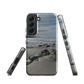 Phone case with artwork of Riversdale Beach, Masterton – rocks, waves and sky by NZ artist Ben Hart.
