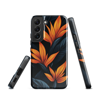 'Bird of Paradise' Samsung Galaxy S22 tough phone case - protective glossy case NZ Australia