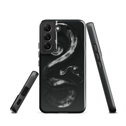 'Black Python' Samsung Galaxy S22 tough phone case - protective glossy case NZ Australia