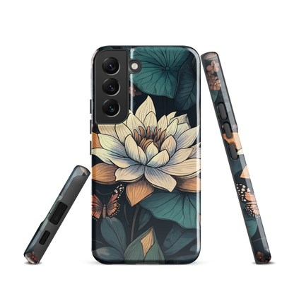 'Water Lily' Samsung Galaxy S22 tough phone case - protective glossy case NZ Australia