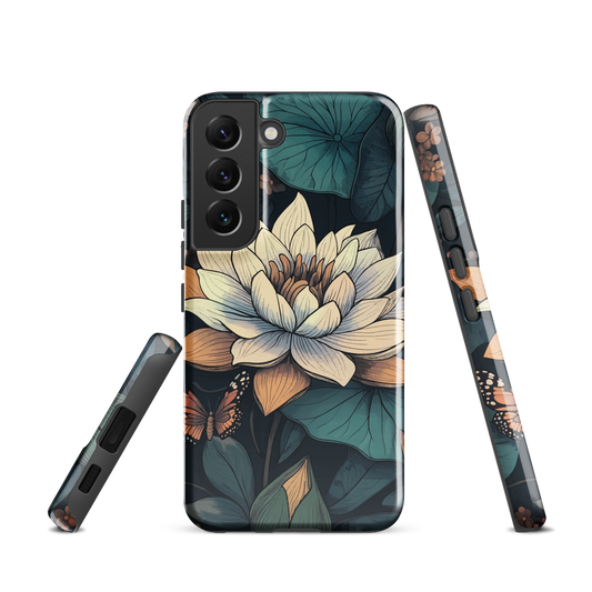 'Water Lily' Samsung Galaxy S22 tough phone case - protective glossy case NZ Australia
