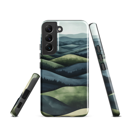'Blue Mountains' Samsung Galaxy S22 tough phone case - protective glossy case NZ Australia