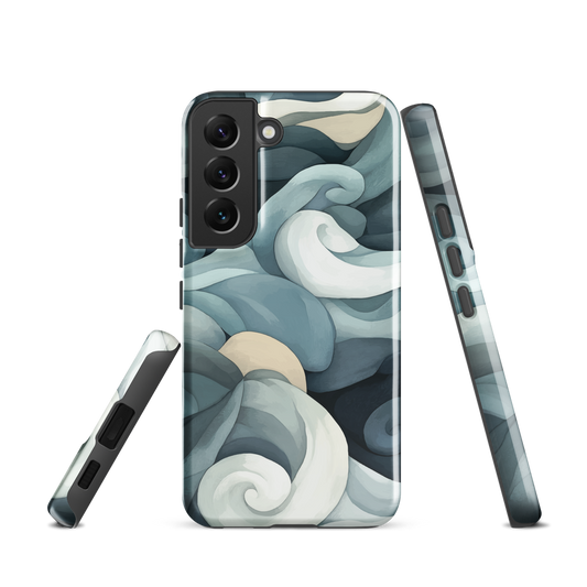 'Ebb and Flow' Samsung Galaxy S22 tough phone case - protective glossy case NZ Australia