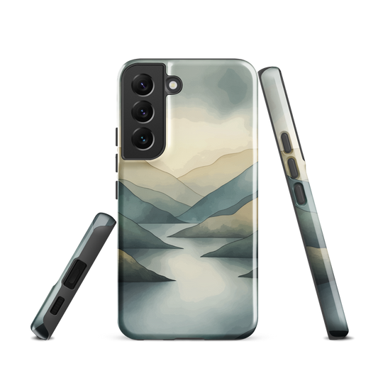 'Misty Mountains' Samsung Galaxy S22 tough phone case - protective glossy case NZ Australia