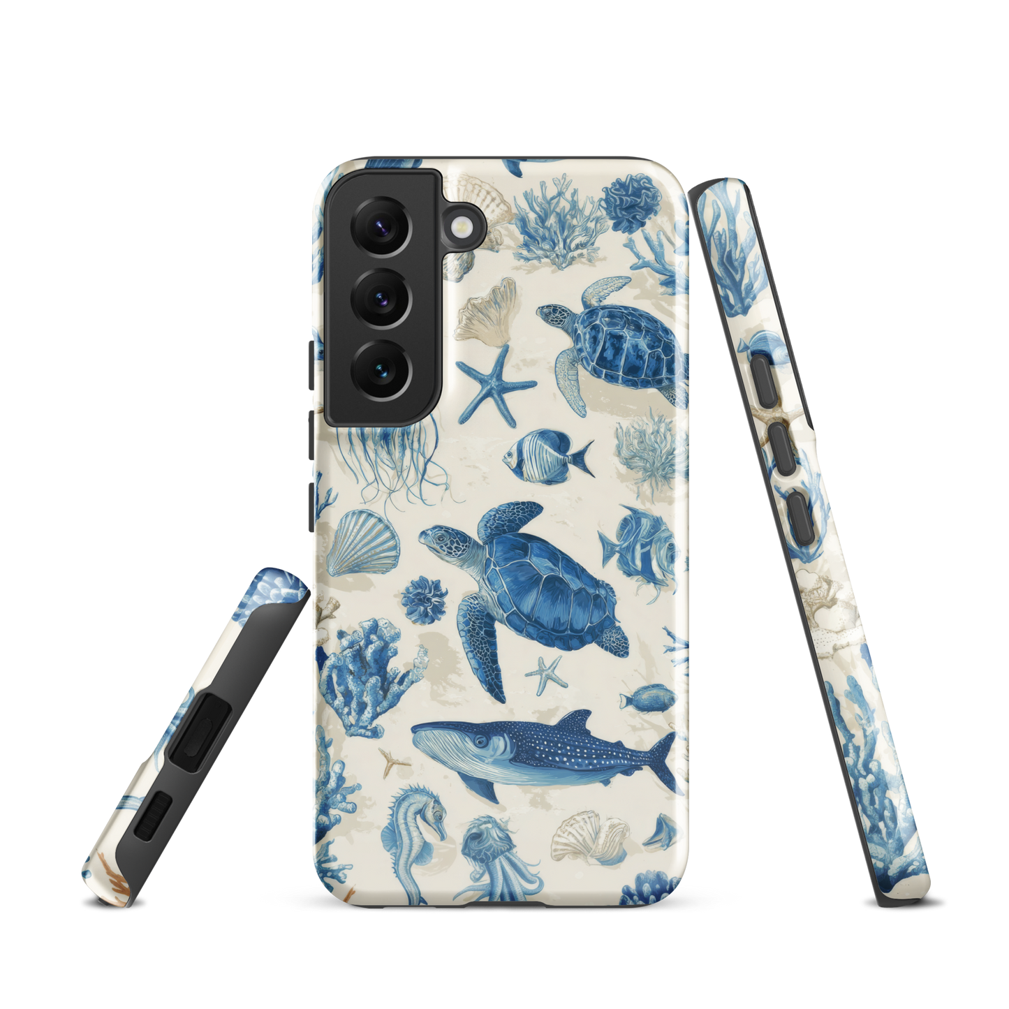 'Ocean Sketchbook' Samsung Galaxy S22 tough phone case - protective glossy case NZ Australia