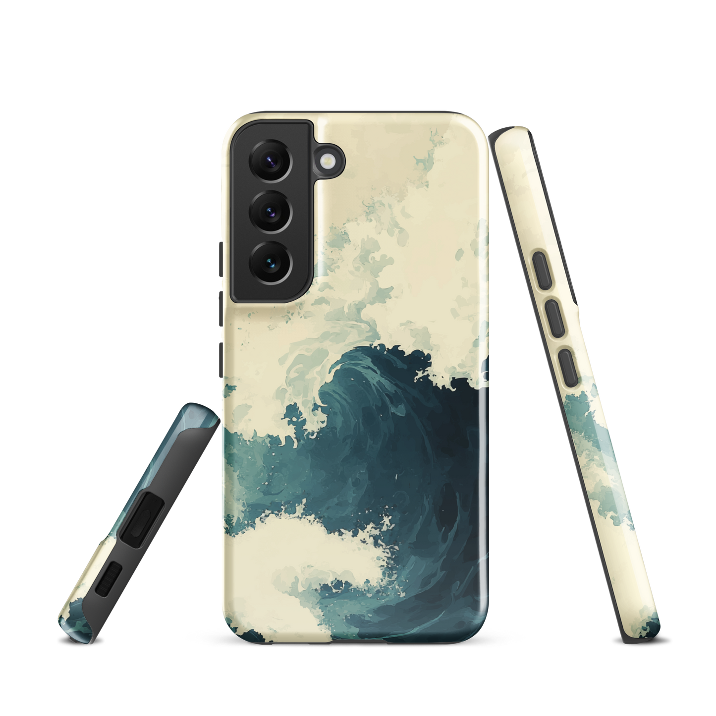 'Rising Swell' Samsung Galaxy S22 tough phone case - protective glossy case NZ Australia