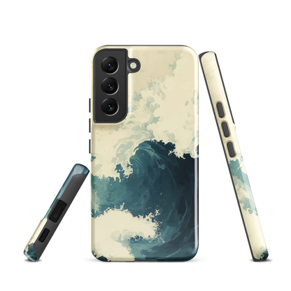 'Rising Swell' Samsung Galaxy S22 tough phone case - protective glossy case NZ Australia