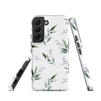 'Botanical Sprigs' Samsung Galaxy S22 tough phone case - protective glossy case NZ Australia