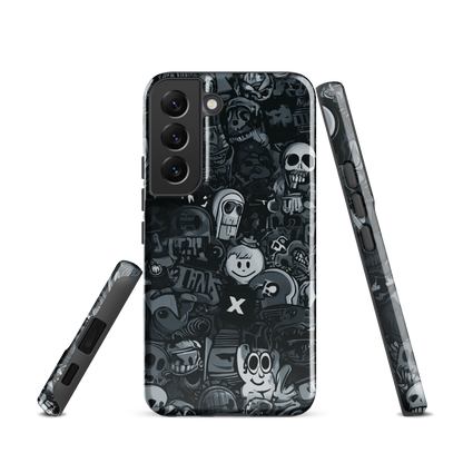 'Midnight Stickers' Samsung Galaxy S22 tough phone case - protective glossy case NZ Australia