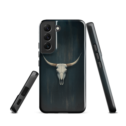 'Longhorn' Samsung Galaxy S22 tough phone case - protective glossy case NZ Australia