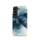 A calming abstract landscape phone case inspired by quiet valleys and soft blue tones.