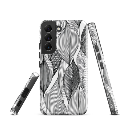 'Botanical Lines' Samsung Galaxy S22 tough phone case - protective glossy case NZ Australia