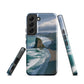 Piha Beach Lion Rock designer phone case with turquoise waves and dramatic NZ coastline
