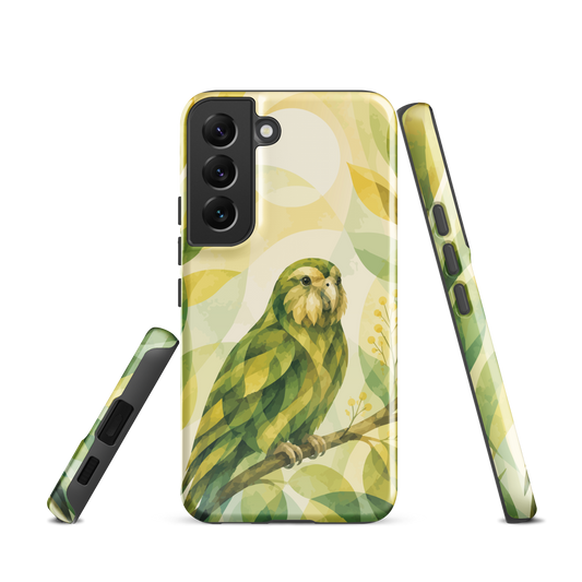 'Kakapo' Samsung Galaxy S22 tough phone case - protective glossy case NZ Australia