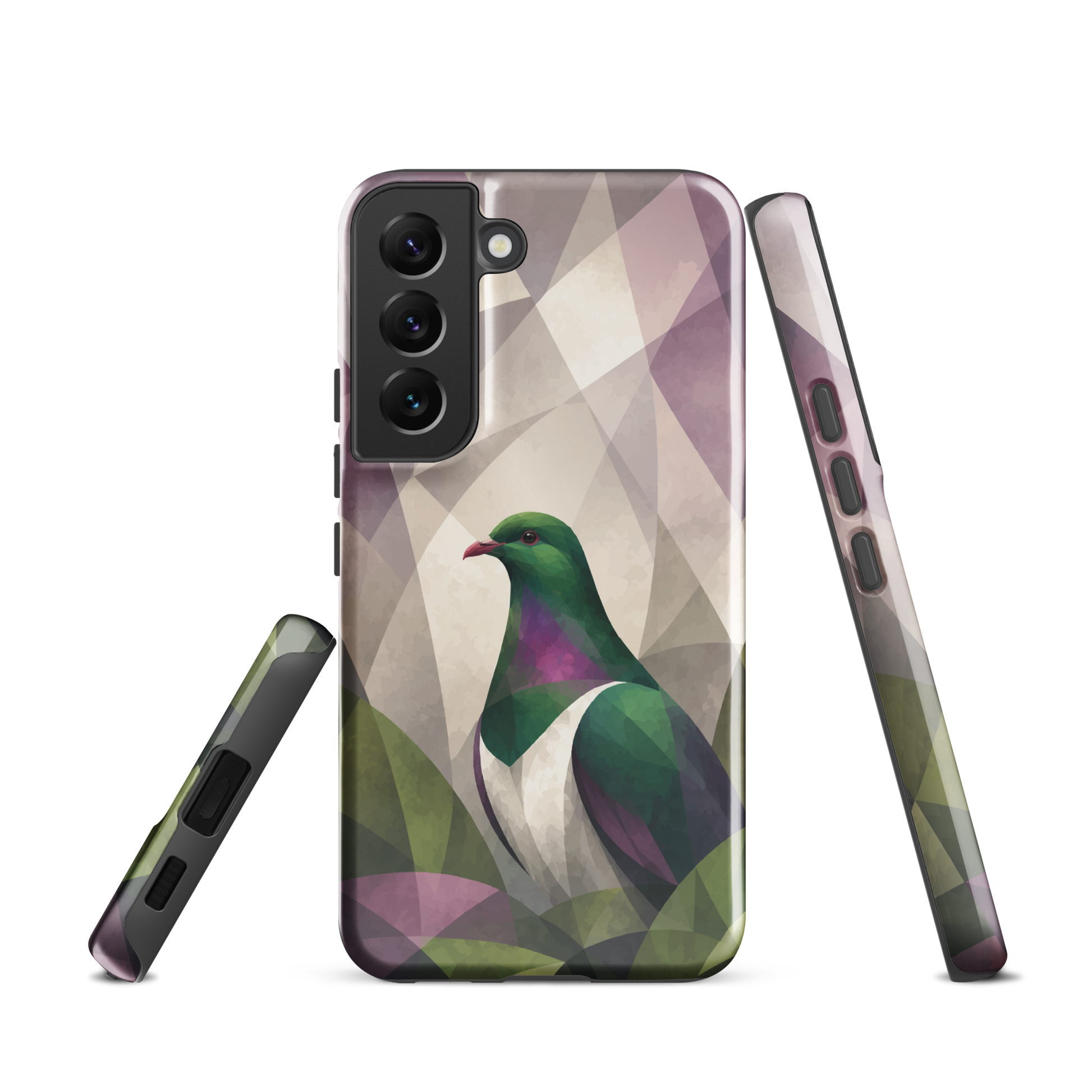 'Kererū' Samsung Galaxy S22 tough case - protective glossy case NZ Australia
