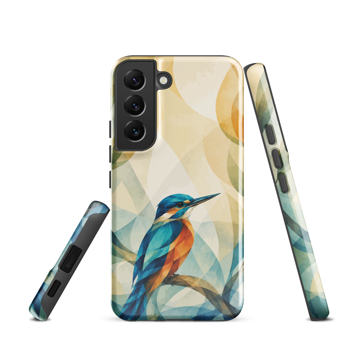 'Kotare' Samsung Galaxy S22 tough phone case - protective glossy case NZ Australia