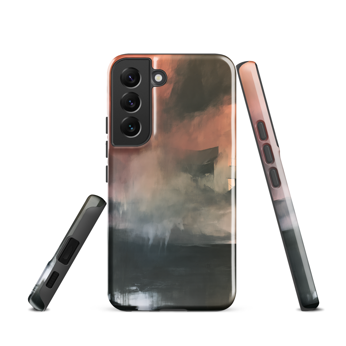 'Glass' Samsung Galaxy S22 tough phone case - protective glossy case NZ Australia