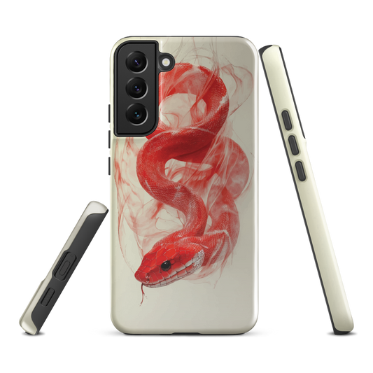 'Red Snake' Samsung Galaxy S22 Plus tough phone case - protective glossy case NZ Australia