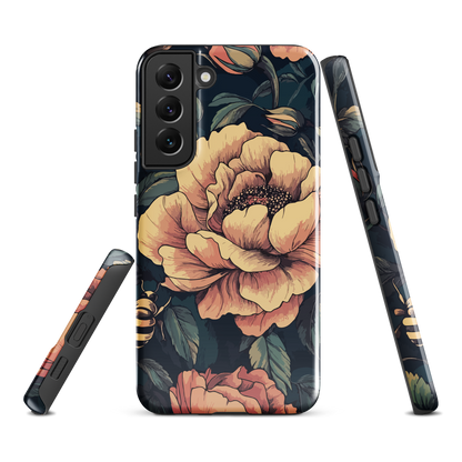 'Vintage Pink Roses' Samsung Galaxy S22 Plus tough phone case - protective glossy case NZ Australia