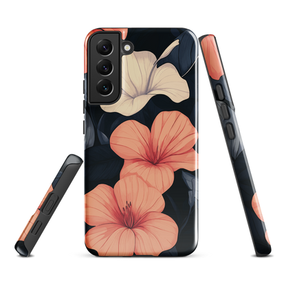 'Hibiscus Flower' Samsung Galaxy S22 Plus tough phone case - protective glossy case NZ Australia