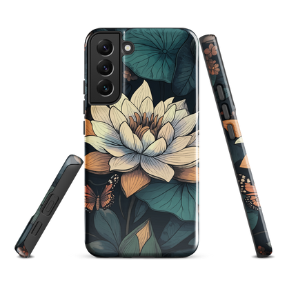 'Water Lily' Samsung Galaxy S22 Plus tough phone case - protective glossy case NZ Australia