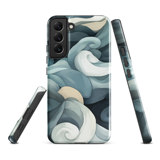 'Ebb and Flow' Samsung Galaxy S22 Plus tough phone case - protective glossy case NZ Australia
