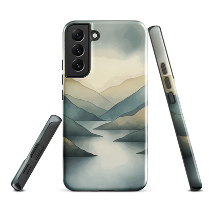 'Misty Mountains' Samsung Galaxy S22 Plus tough phone case - protective glossy case NZ Australia