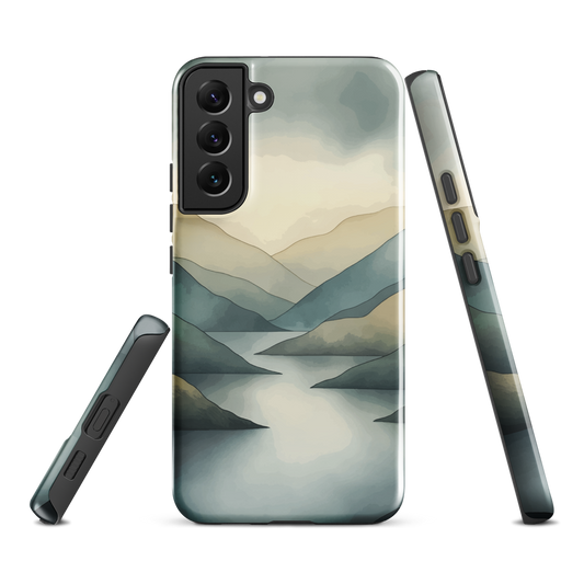 'Misty Mountains' Samsung Galaxy S22 Plus tough phone case - protective glossy case NZ Australia